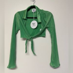 Princess Polly the front green cropped long sleeve